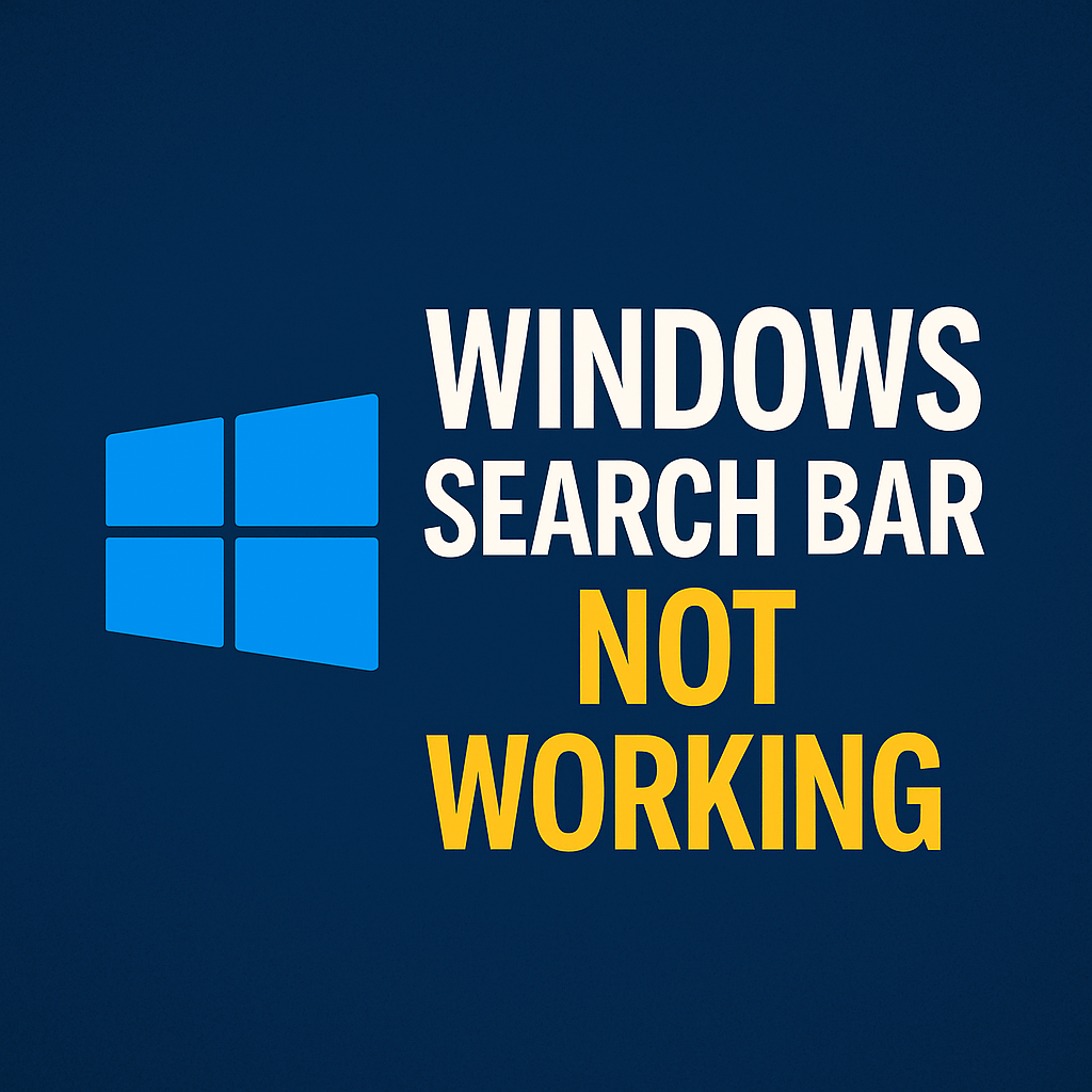 Windows Search Bar not working